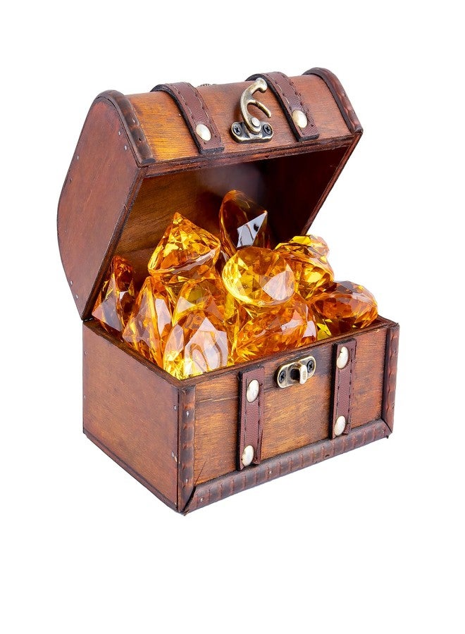Niceup 26PCS Orange Fake Diamonds Big Gem Toys, 1.5in Pool Diving Gems Acrylic Plastic Gemstones for Kids, Party Décor Jewels Treasure Hunt Hiding Sensory Bin Filler Toys Craft Supplies - Image 5